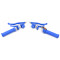 Kit Poignée Cyclo MBK 51 / 103 Universel Complet Bleu - Gaz Mini Targa Nylon + Levier de frein Métal