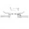 Kit Poign&eacute;e Cyclo MBK 51 / 103 Universel Complet Blanc - Gaz Mini Targa Nylon + Levier de frein M&eacute;tal
