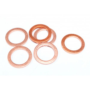 Rondelle Joint Cuivre &Oslash;14mm &eacute;p. 1.5mm - 14x20x1.5 pour Bougie / Joint de vidange Moto (Unit&eacute;)