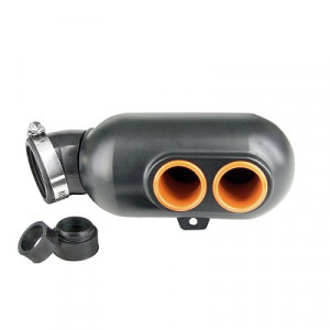 Boite a Air Universelle Type Karting 0.8L Noir / Orange &Oslash; 45 + Raccord 28 / 35mm