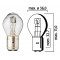 Ampoule 12V 45-40W NORME S2 CULOT BA20D Standard Blanc (Projecteur) (x1) -Flosser-