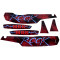Kit Déco MBK 51 Hard Rock 1994 Noir Rouge Burning Red Complet (Sticker Reproduction)