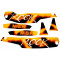 Kit D&eacute;co MBK 51 Hard Rock 95 Spray Orange Complet (Sticker Reproduction)