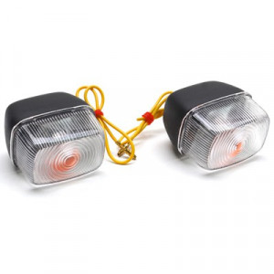 Clignotant Scooter MBK Booster 1990➔ 2003 Yamaha Bw's 1990➔ 2003 Avant Transparent-Noir - Paire