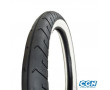 Pneu Cyclo 16 Pouces 2-1/2x16 Mitas MC2 Flanc Blanc TL/TT 42J Reinf 100Kmh 2.50-16 (Route Sport)