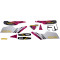 Kit Déco MBK 51 Magnum Racing MR1 Black Competition 95 Noir Rose Complet NN31 (Sticker Reproduction)