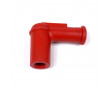 Capuchon Bougie Antiparasite Comp&eacute;tition Champion 5 Ohms Rouge Silicone - Montage avec Olive