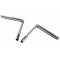 Guidon Torsad&eacute; Peugeot 103 Vogue MVL Gazelle Droite + Gauche - Paire Zingu&eacute; Hauteur 220mm