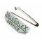Broche épingle VeloSoleX Service Vert Chrome 15x50  - Stock d'époque NOS