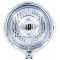 Phare Avant Rond Noir / Chromé Ø135 Universel Mobylette / Moto Vintage  (Optique complet)
