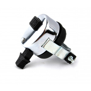Commodo 2 Position On Off + 1 Bouton Chrome Mobylette / Moto Vintage Chrome (Montage au guidon)