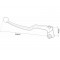 Levier de Frein Cyclo Piaggio Ciao 80-> 88 / Ciao PX 89-> 92 / SI 90-91 / Gilera Trend - Gauche Domino