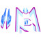 Kit D&eacute;co MBK 51 Rock Racing 1989 Bleu transparent
