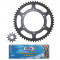 Kit Chaine Afam Derbi 108 GPR Nude 12x53 Chaine 420 &Oslash; 108mm (Origine 2004-> 2005)