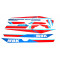 Kit Déco MBK 51 Passion 1989 Bleu Transparent / Rouge