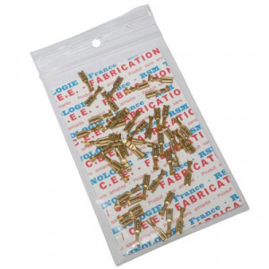 Cosse Electrique Plate 2.8 Femelle Laiton - Qualit&eacute; Atelier (Sachet 100 pi&egrave;ces) Languette Contacteur Stop