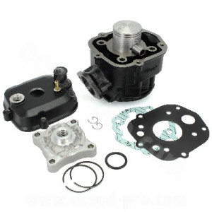Haut Moteur Carenzi Evolution Fonte 50cc Derbi Euro 3 - Cyclindre + Culasse Origine (Fonderie Polini)