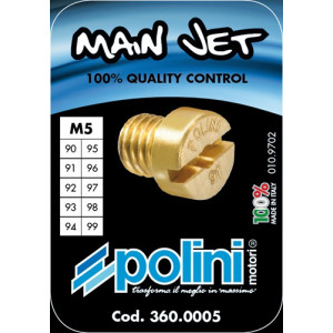 Coffret Gicleur Principal Dellorto PHBG (5mm) 90 a 99 (x10) - 2 en 2 - Polini (Carburateur &Oslash; 17.5 &agrave; 19)