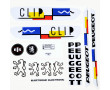 Kit D&eacute;co Autocollants Peugeot 103 Clip Blanche 1989 - Reproduction