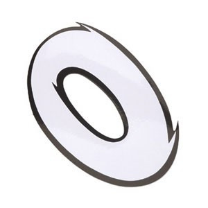 Num&eacute;ro de Course Autocollant Blanc H 13cm Design Moto Scooter Mob a L'unit&eacute; // Num au choix