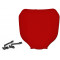 Tête de Fourche Plaque Numéro Cross YZ Rouge avec Fixation