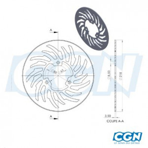 Disque Frein Arri&egrave;re NG XLimit / DT50 R 2003➔ (d.218)
