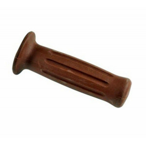 Rev&ecirc;tement Poign&eacute;e Domino Cyclo Moto Vintage Marron 120mm - Paire
