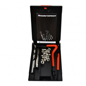 Outils R&eacute;paration Filetage M8 x 1.25 - Taraud / Fili&egrave;re / Helicoil (Filet Rapport&eacute;) (Coffret 20PCS)