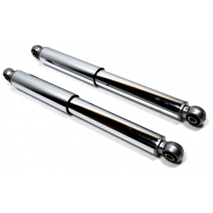 Amortisseur Cyclo Lisse 320mm Chrom&eacute; Type Sebac - Mobylette MBK Motob&eacute;cane Peugeot 103 (La Paire)