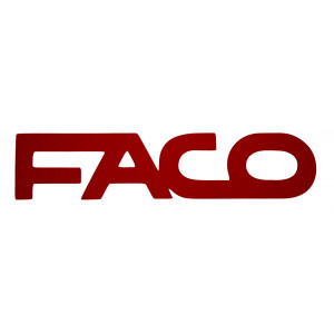 Autocollant Sticker Rouge FACO - L95mm (Paire)