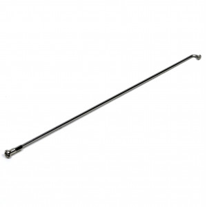 Rayon Roue Cyclo &Oslash;2.3mm Inox Argent L220mm avec Ecrou (Unit&eacute;)