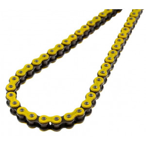 Chaine Cyclo 415 KMC Renforc&eacute; Jaune - 120 Maillons - Peugeot 103 / MBK 51