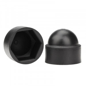 Capuchon de Protection Ecrou 17mm Noir Plastique / Axe de Roue (Unit&eacute;)