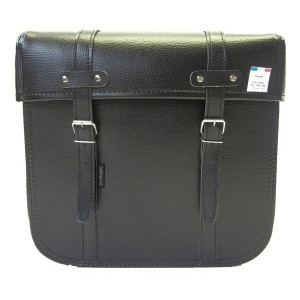 Sacoche Cyclo Solex Cuir Noir Sporfabric R40 renforc&eacute;e Noir 33x32x14 cm (Paire)