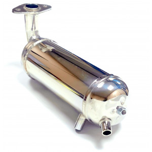 Pot d'&eacute;chappement Peugeot 103 double sortie SP MVL &agrave; bride Chrome Court