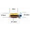Serre cable Poignée de Gaz / Starter Cyclo - Laiton Ø 4mm Lg.8mm Perçage 1,6mm