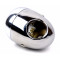 Phare chromé vitre Jaune D.125mm casquette chromée support de compteur (60mm)