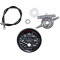 Compteur Cyclo MBK 51 Super 120Kmh Rond Roues Leleu (Kit Complet avec Gaine et Entraineur)