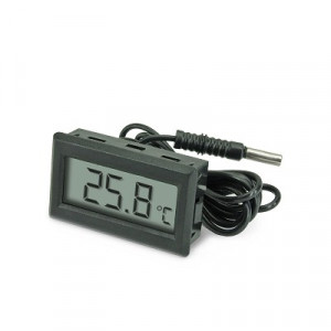 Thermom&egrave;tre Mini Digital a Encastr&eacute; + Sonde Temp&eacute;rature Universelle Scooter Moto Maxi 70&deg;
