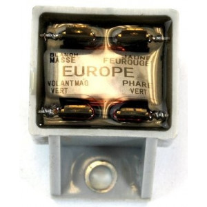 R&eacute;gulateur Eclairage Peugeot 103 SP MVL RCX SPX Vogue - 6V/12V 15W - 4 fiches (Transformateur G) OEM 065767