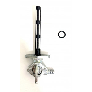 Robinet Essence Moto Cross Universel &Oslash; 8mm 3 Positions Sortie lat&eacute;rale Fixation 2 Vis